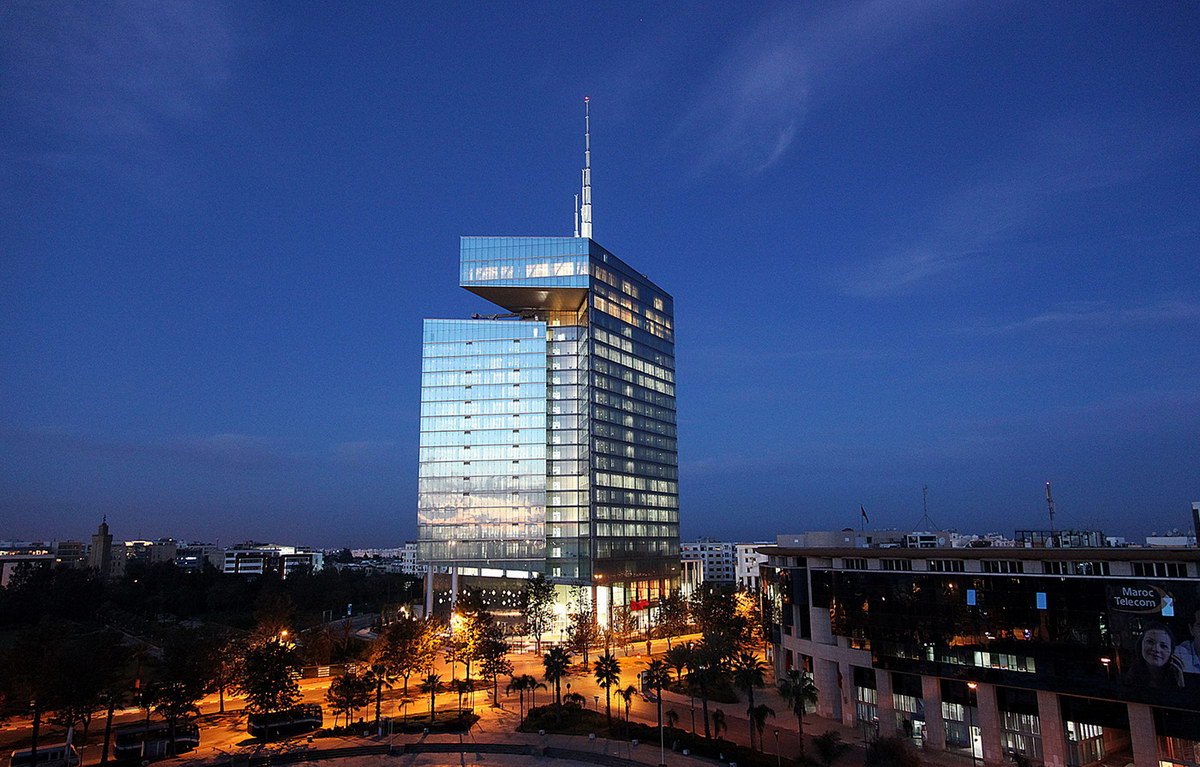 Progetto facciate basamento torre Telekom Rabat