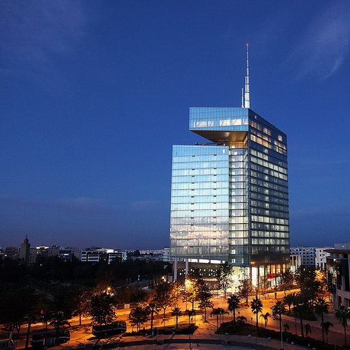 Progetto facciate basamento torre Telekom Rabat